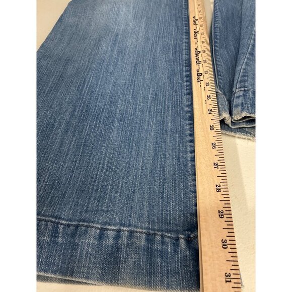 Old Navy Jeans Womens Size 16 Regular The Diva Wide-Leg Light Wash Denim Braided - Picture 4 of 13